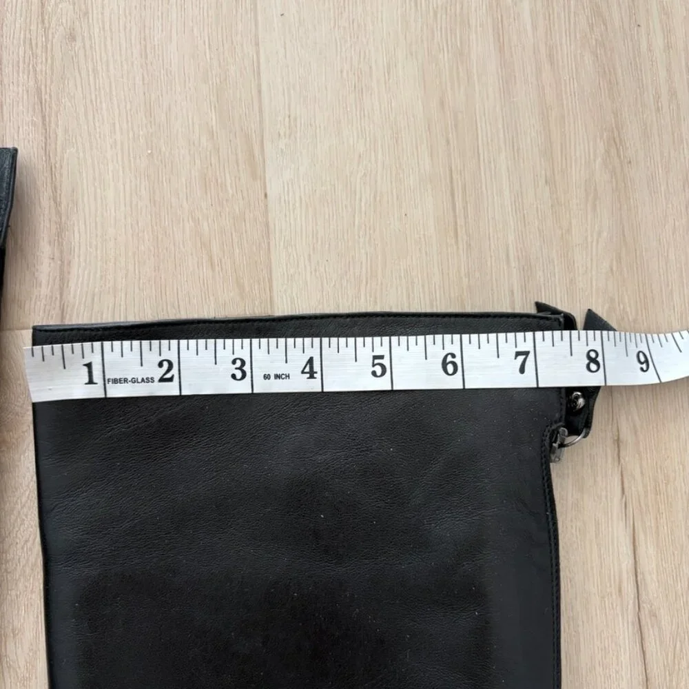 Stuart Weitzman Sohot Pointed Toe Tall Leather Boots Black Size 11.5 - Picture 9 of 16